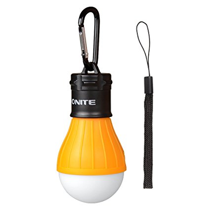 Onite Portable Anywhere Battery LED light Bulb ideal for garage / loft /camp 3 X AAA Batteries Needed(Warm White)