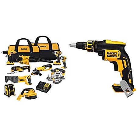 DEWALT DCK1020D2 20V Combo Kit with DCF620B 20-volt MAX XR Li-Ion Brushless Drywall ScrewGun  (Tool Only)