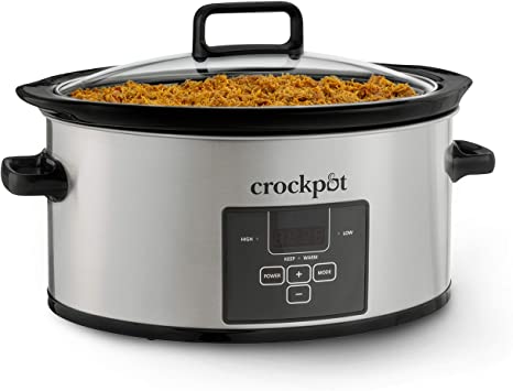 Crock-Pot Choose-a-Crock Digital Countdown Slow Cooker Stainless Steel, 6-Quart