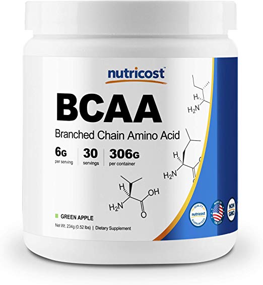 Nutricost BCAA Powder- 2:1:1 (Green Apple) 30 Servings