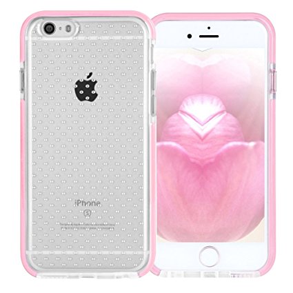 iPhone 6S Case, iPhone 6 Case, FYY[Patent Shockproof][Military Material] Ultra Slim Fit Hybrid Clear Bumper Case Soft Silicone Gel Rubber Shockproof Impact Resistance Cover for iPhone 6S/6 PINK