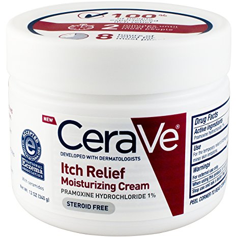 CeraVe Itch Relief Moisturizing Cream Tub, 12 Ounce