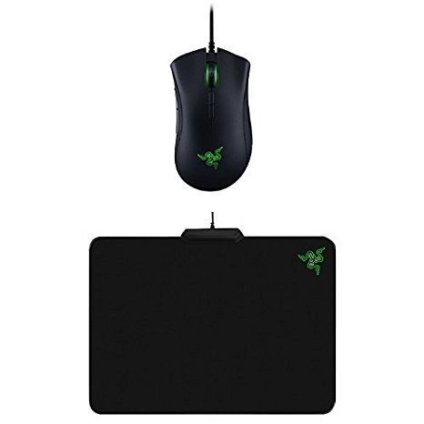 Razer DeathAdder Elite - Multi-Color Ergonomic Gaming Mouse - 16,000 DPI Sensor   Chroma Gaming Mouse Mat