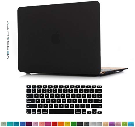 Versality VMBCA13BM Hard Case Cover for MacBook Air 13.3" (Model: A1369 / A1466) and Matching Keyboard Cover in Black Matte