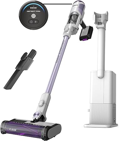 Shark Cordless Detect Pro 1.3L Auto-Empty System IW3110C with HEPA Filter, Up to 40-Minute Runtime, Includes 8" Crevice Tool, White/Ash Purple (Canadian Edition)