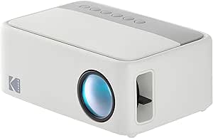 KODAK FLIK X1 Mini Pico Projector | Portable Compact 100” Projector with Remote Control & 2W Speakers Plays Movies, TV Shows & Games | Compatible with HDMI, USB, AV, Smartphone, Firestick | White