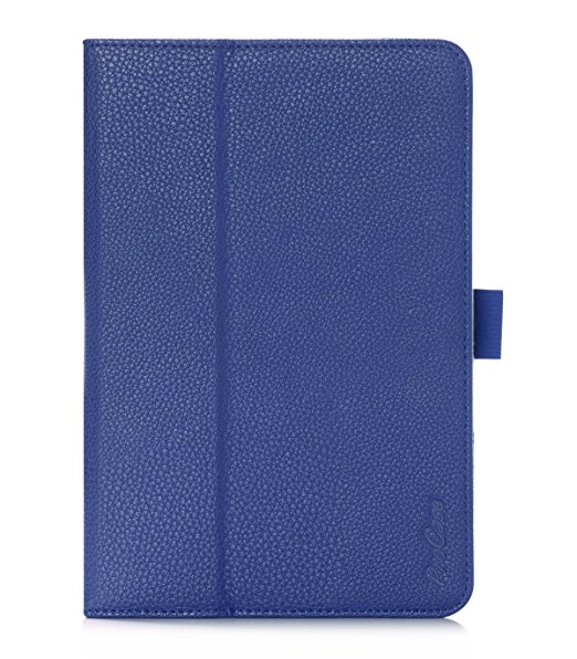 ProCase Samsung Galaxy Tab S2 8.0 Case - Stand Folio Cover Case for 2015 Galaxy Tab S2 Tablet (8.0 inch, SM-T710 / T715), with Hand Strap, auto Sleep/Wake (Navy Blue, Dark Blue)