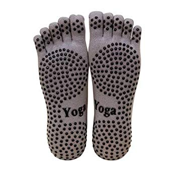 REAL SIC Five Toe Yoga Socks with Grips for Men 2-Pack