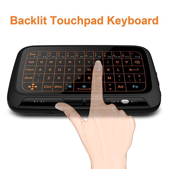 Mitid Backlit Touchpad Mini Wireless Keyboard With Full Screen Touchpad for Computer, TV Boxes, IPTV, Smart TV