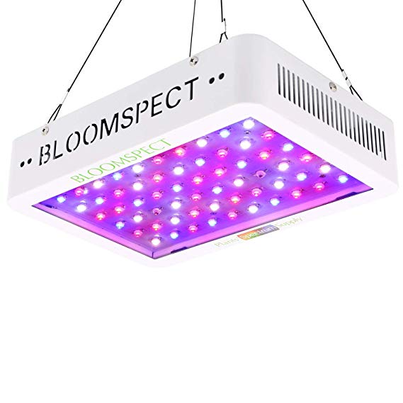 BLOOMSPECT 600W LED Grow Light: Full Spectrum with IR for Indoor Hydroponics Greenhouse Plants Veg and Bloom (60pcs 10W LEDs)
