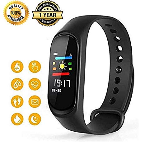 M3 Intelligence Bluetooth Health Wrist Smart Band Watch Monitor/Smart Bracelet/Health Bracelet/Activity Tracker/Smart Fitness Band Compatible for All Androids and iOS Phone