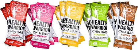 Health Warrior Chia Bars Variety, 15-Count