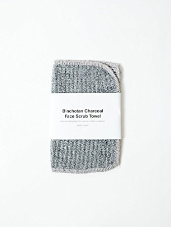 Morihata Binchotan Activated Charcoal Face Scrub Towel