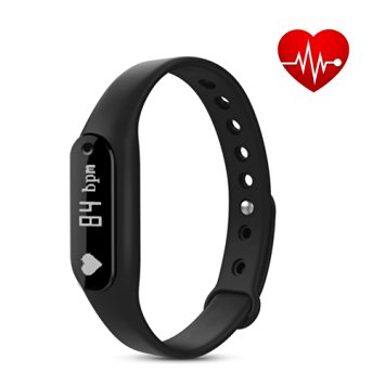 Heart Rate Monitor Fitness Tracker,SHONCO Waterproof Bluetooth Activity Tracker Smart Bracelet Wristband Band with Health Sleep Monitor Sports Pedometer for iOS and Android Smartphones