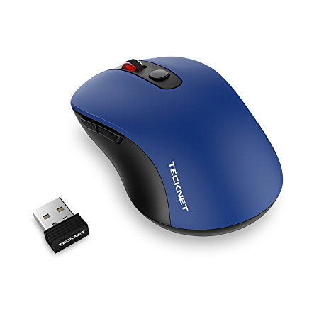 TeckNet PURE 2.4G Wireless Mouse, 6 Buttons, 18 Month Battery Life, 3 Adjustable DPI Levels: 1600/1200/800dPi, Nano Receiver