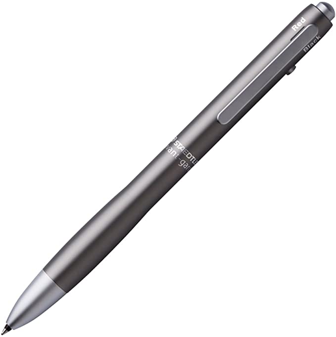 Staedtler Multi Function Avant Grade Titanium Gray, Red Ink Ballpoint Pen Plus 0.5mm Mechanical Pencil (927AG-TG)