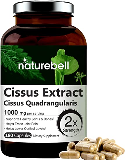 Cissus Quadrangularis Capsules, 1000mg Per Serving, 180 Capsules, Support Joint, Tendon, Bone, Skin, Hair and Cartilage, No GMOs