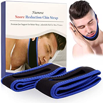 Anti Snoring Chin Strap, Snore Chin Strap, Stop Snoring Chin Strap, Anti Snoring Devices, 【upgraded 2020】 Ajustable Stop Snoring Solution for Men Women 2pc