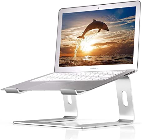 BoYata Laptop Stand: Dismountable with Ventilation, Portable Notebook Stand Compatible with Laptop (10 inch ~ 15.9 inch) MacBook Pro / Air, HP, Dell, Lenovo, Samsung, Acer, HUAWEI MateBook (Silver)