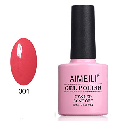 AIMEILI Soak Off UV LED Gel Nail Polish - Tropix Tropical Punch (001) 10ml