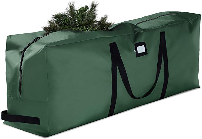 Premium Christmas Tree Storage Bag - Fits Up to 7.5 ft Tall Artificial Disassembled Trees, Durable Handles & Sleek Dual Zipper - Holiday Xmas Bag Made of Tear Proof 600D Oxford - 5 Year Warranty,