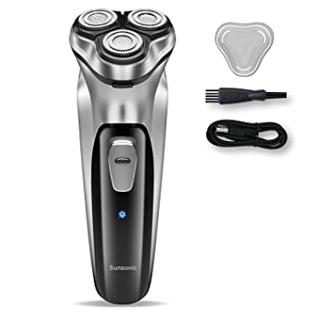 Sunsonic Electric Razor for Men, Type-C USB Rechargeable Electric Shaver with Pop Up Beard Trimmer.