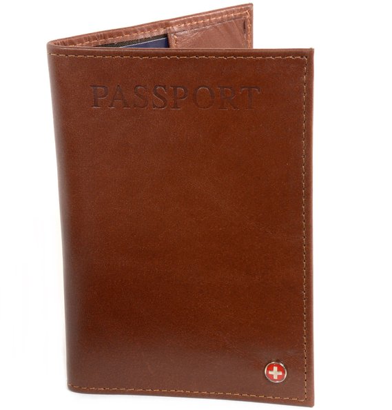 Alpine Swiss RFID Blocking Leather Passport Cover Safe ID Protection Travel Case