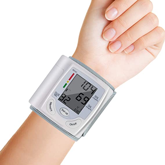 tabpole Automatic Digital LCD Display Wrist Blood Pressure Monitor Tonometer Sphygmomanometers Pulsometer