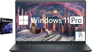 Dell Inspiron Touchscreen Laptop, 15.6" Business & Student Laptop Computer, Windows 11 Pro Laptop 16GB RAM 1TB SSD, Intel i5-1155G7 Processor, Full HD IPS Display, Numeric Keypad, HDMI, Carbon Black.