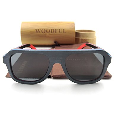 Polarized Aviator Sunglasses Wood Handmade Eyeglass wood glasses Bamboo Sunglass Case