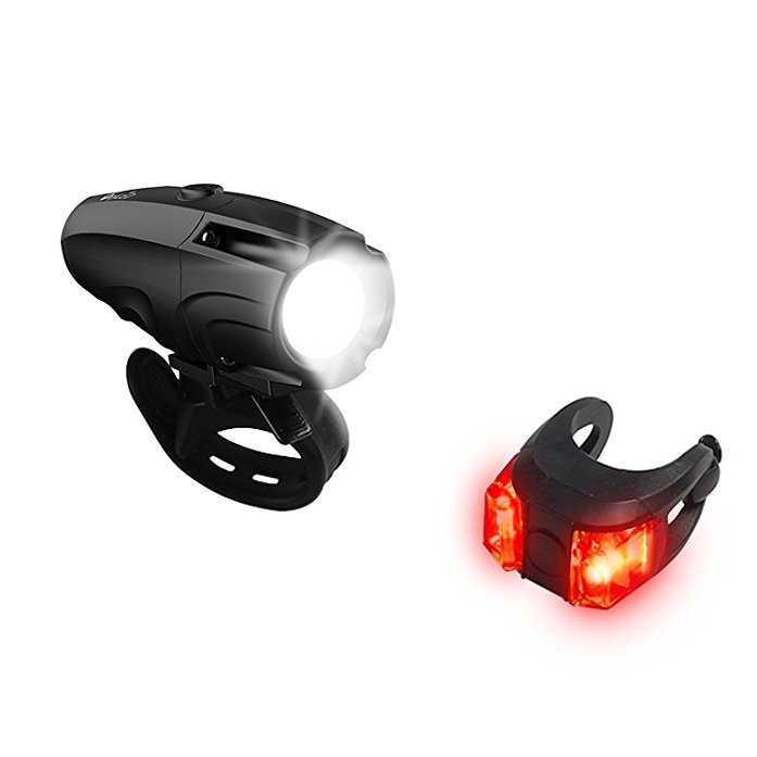 OxyLED Bike Light Set,USB Rechargeable Front Light,Headlight with 6 Modes and Tail Back Light with 3 Modes,Cree LED Bicycle Lights,Cycle Lights Sets,300 Lumens,IP65 Waterproof,Quick Release (BL01)