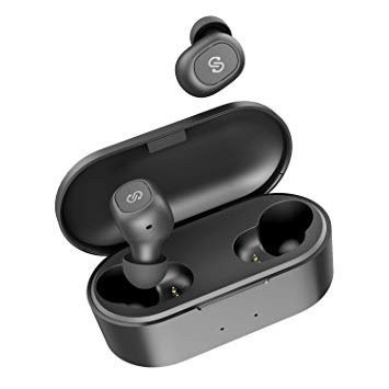 SoundPEATS True Wireless Earbuds 5.0 Bluetooth Headphones in-Ear Stereo Wireless Earphones with Mic, One-Step Pairing, Total 35 Hours, Binaural/Monaural Calls, Upgraded TrueFree Plus