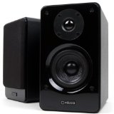 Micca Club 3 Bookshelf Speakers with 35-Inch Carbon Fiber Woofer and Silk Dome Tweeter Black