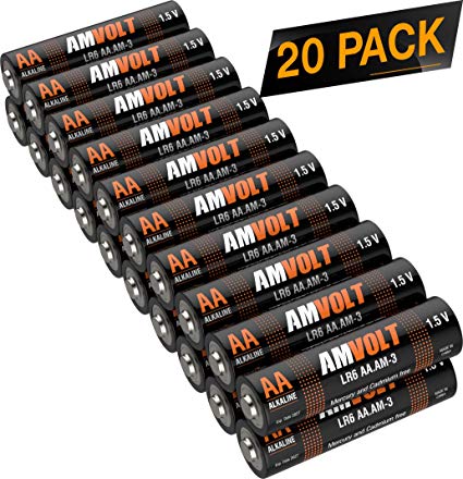 20 Pack AA Batteries [Ultra Power] Premium LR6 Alkaline Battery 1.5 Volt Non Rechargeable Batteries for Watches Clocks Remotes Games Controllers Toys [Exp. 2028]