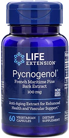 Life Extension - Pycnogenol French Maritime Pine Bark Extract 100mg 60 Vegetarian Capsules