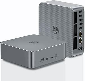 Beelink EQR6 Mini Pc,AMD Ryzen 7 7735HS (8C/16T,Up to 4.75GHz),24GB DDR5 500GB PCle4.0 SSD,Mini Computer Support 4K/Dual HDMI Display/WiFi6/BT5.2/Dual LAN Office PC