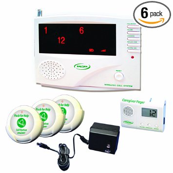 SMART CAREGIVER 433-SYS  30 Channel Central Monitoring Unit with 3 Nurse Call Buttons Pager And Ac Adaptor