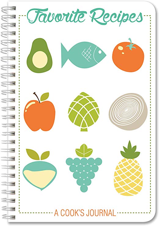 BookFactory Recipe Book/Recipe Journal/Notebook/Blank Cook Book - 120 Total Recipe Pages (6" X 9") 60 Individual Recipes, Translux Cover, Wire-O Binding (JOU-120-69CW-PP-(RecipeJournal))