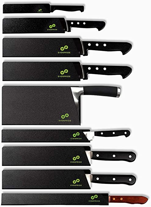 EVERPRIDE 9-Piece Knife Guard Set, Universal Blade Cover Sheaths for Chef and Kitchen Knives – Durable Knife Edge Guards Include Multiple Sizes to Protect Your Full Set of Knives - Knives Not Included