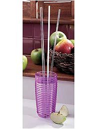 Patterson Medical Reusable Drinking Straws Flexible,  3/16" Hole, 18" Long, Pkg. of 10