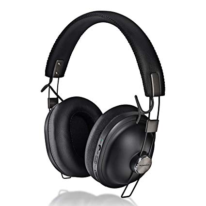 PANASONIC Bluetooth Wireless Headphones with Noise Cancelling, Voice Assist, Bass Enhancer and 24-Hour Playback. Retro Modern Style - RP-HTX90N-K - Over The Ear Headphones (Black)