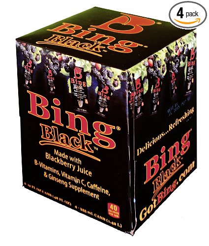 Bing Beverage Company Bing Black, 12 Fluid Ounce (Pack of 4)