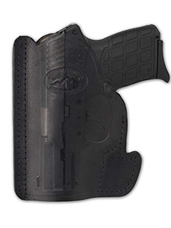 New Barsony Black Leather Pocket Holster for Small .380 Ultra-Compact 9mm 40 45 Pistols