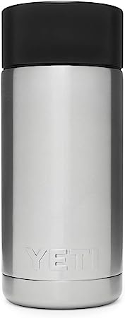 YETI Rambler 12 oz Bottle, Stainless Steel, Vacuum Insulated, with Hot Shot Cap, Stainless