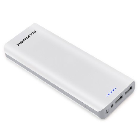 ALLPOWERS 2nd Gen 31A Output 12000mAh Portable Power Bank External Battery Pack with iPower for iPhone iPad Air mini Samsung Blackberry Other Smartphones and TabletsGray