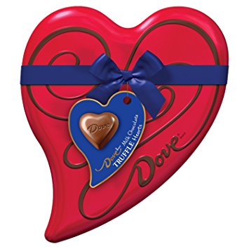 DOVE Valentine's Milk Chocolate Truffles Heart Gift Box 6.5-Ounce Tin