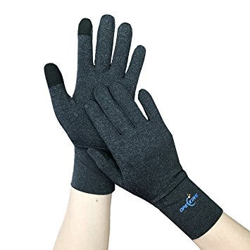 Arthritis Gloves Compression Gloves Wrist Support for Rheumatoid & Osteoarthritis - Provide Arthritic Joint Pain Symptom Relief - Men & Women - Full Finger (Small)