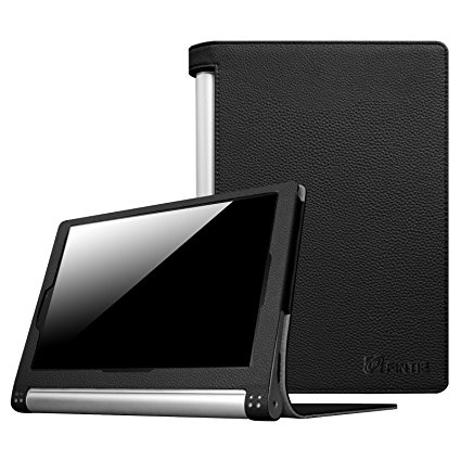 Fintie Lenovo Yoga Tablet 2 10 Folio Case Cover with Auto Sleep / Wake Feature (Fit Lenovo Yoga Tablet 2 10-Inch Android and Windows Version), Black