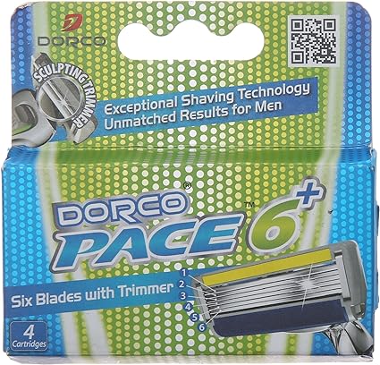 Pace Shave Dorco Pace Razor Blade Refills - 6 Blade Razor Cartridge For Men