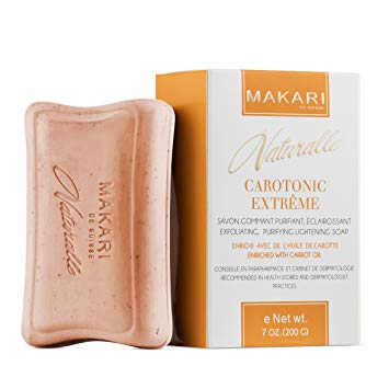 Makari Naturalle Carotonic Extreme Skin Lightening Soap 7oz. – Exfoliating & Toning Body Soap with Carrot Oil & SPF 15 – Cleansing & Whitening for Dark Spots, Acne Scars, Blemishes & Wrinkles
